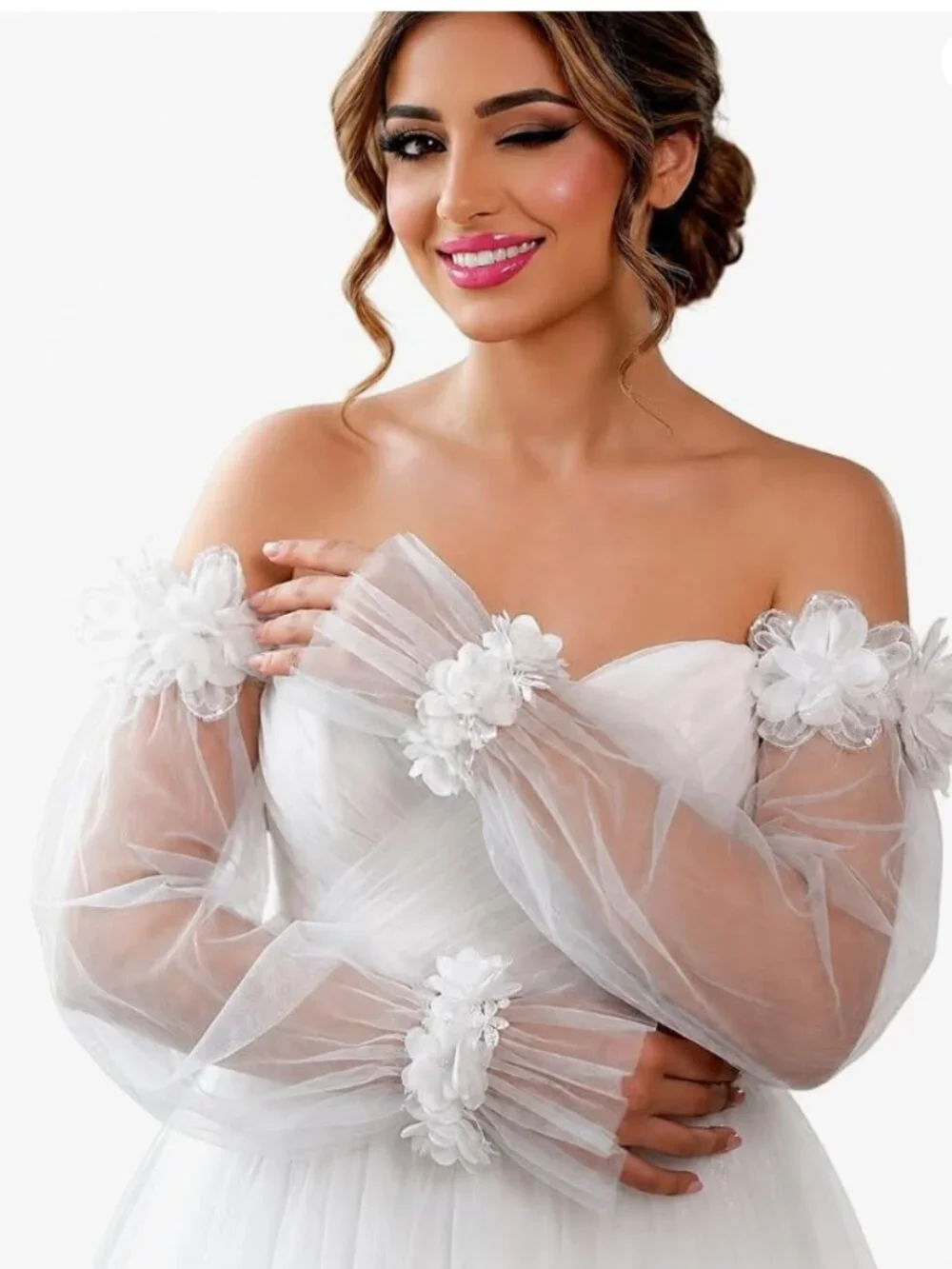 Bridal Detachable Sleeves Gloves